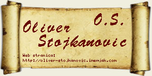 Oliver Stojkanović vizit kartica